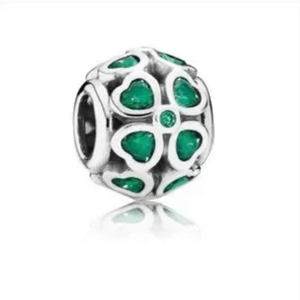 ECU retired Pandora Green Lucky Clover Charm